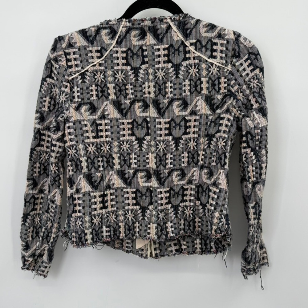 Anthropologie Hei Hei Jacket Women 00P Cotton Woven Aztec Boho Tribal Festival - Picture 2 of 9